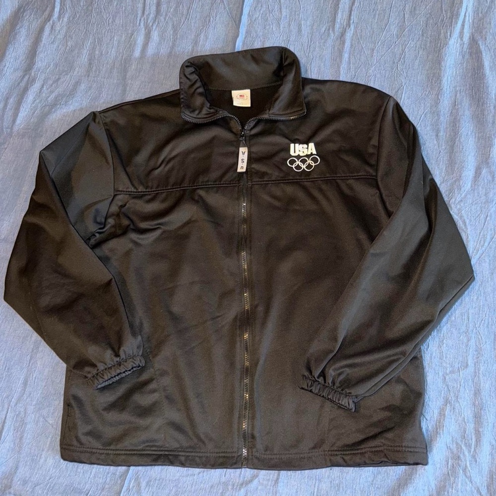 Russell Athletic Black USA Olympic Zip Jacket